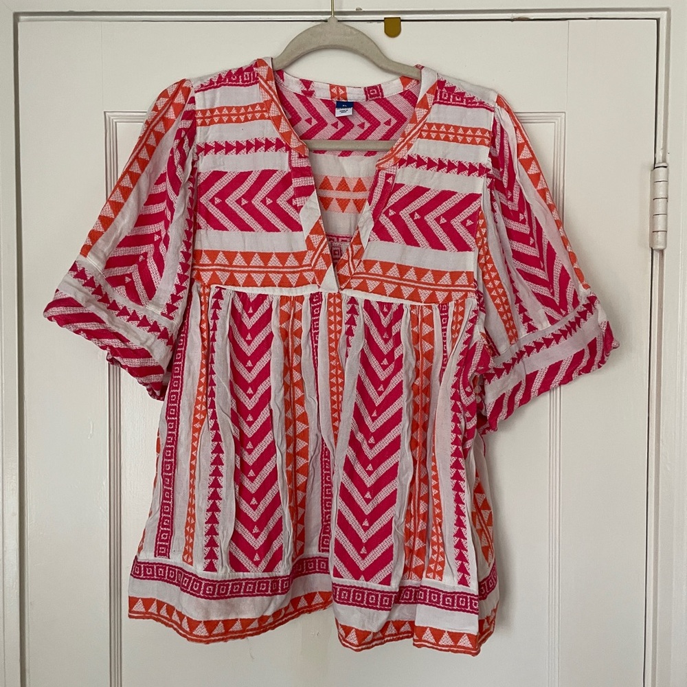 Pink and orange XL Old Navy tunic top